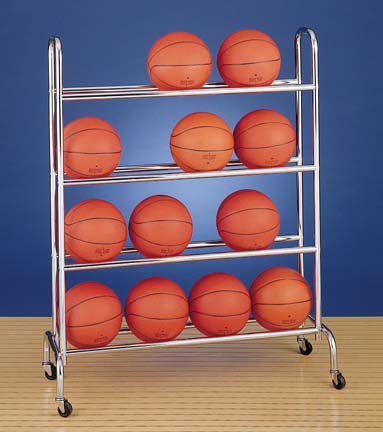 4 Tier Basketball Ball Rack (16 Ball Capacity)