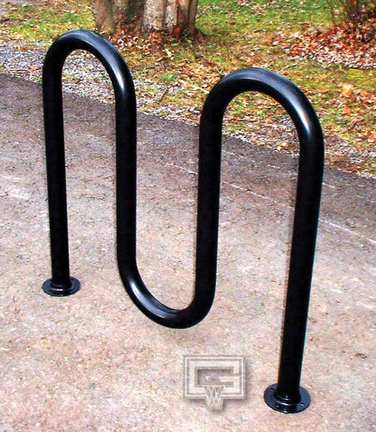 3' 3" Loop-Style Powder Coated Bike Rack (Holds 5 Bikes)