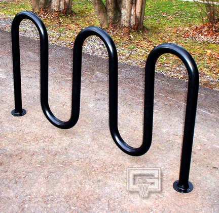 5' 3" Loop-Style Powder Coated Bike Rack (Holds 7 Bikes)