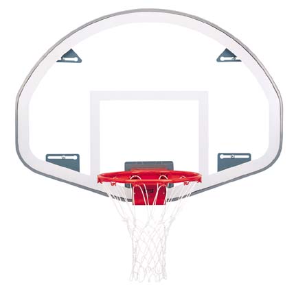 39" x 54" Fan-Shaped Glass Basketball Backboard