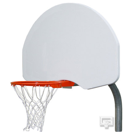 3 1/2" O.D. Unbraced Rear Mount Gooseneck Post Basketball System