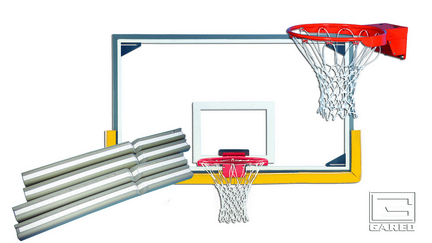 Indoor Economy Gymnasium Glass Basketball Backboard Package