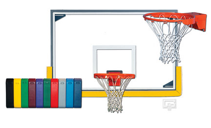 Indoor Scholastic Gymnasium Glass Basketball System