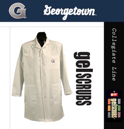 Georgetown Hoyas Long Lab Coat from GelScrubs (with G Logo)  