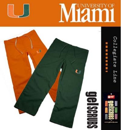 Miami Hurricanes Scrub Style Pant from GelScrubs