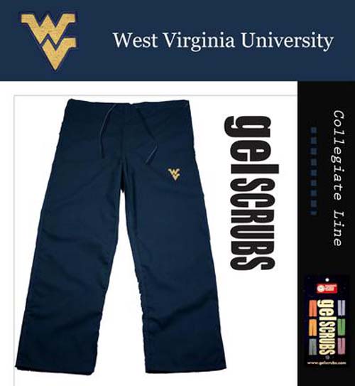 West Virginia Mountaineers Scrub Style Pant from GelScrubs 