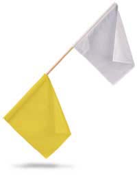 Yellow / White Official's Flag