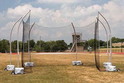 High School Free Standing Portable Discus Cage