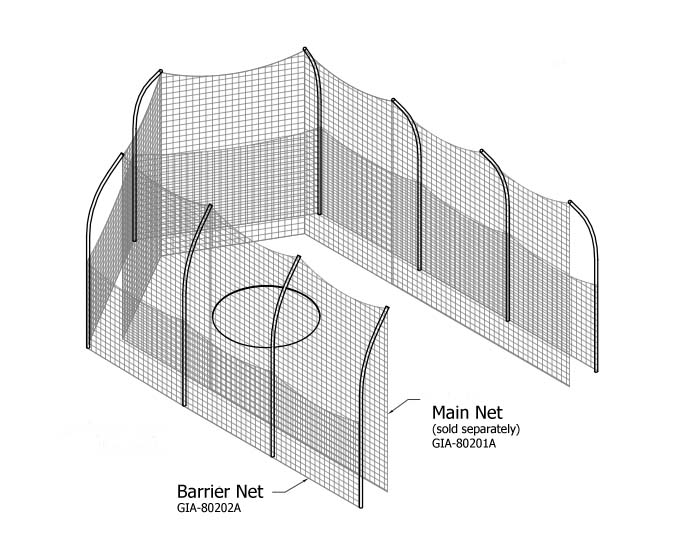 Barrier Net for High School Competition Discus Cage