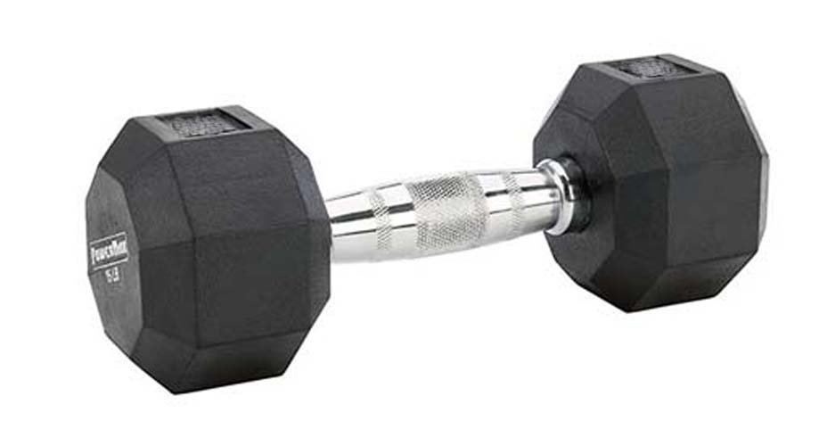 55 lbs. Rubber Coated Dumbbell