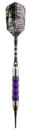 Sure Grip Purple Soft Tip Darts 18 Grams (Set of 3 Darts)