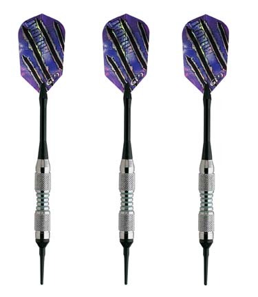 Bobcat Adjustable Soft Tip Darts Design #1 16-18 Grams (Set of 3 Darts)