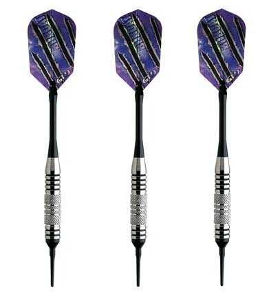 Bobcat Adjustable Soft Tip Darts Design #2 16-18 Grams (Set of 3 Darts)