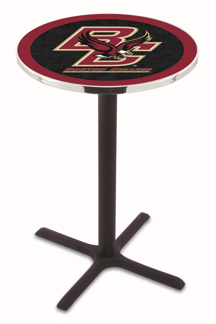 Boston College Eagles (L211) 42" Tall Logo Pub Table by Holland Bar Stool Company (with Black Wrinkle Base and 28&q