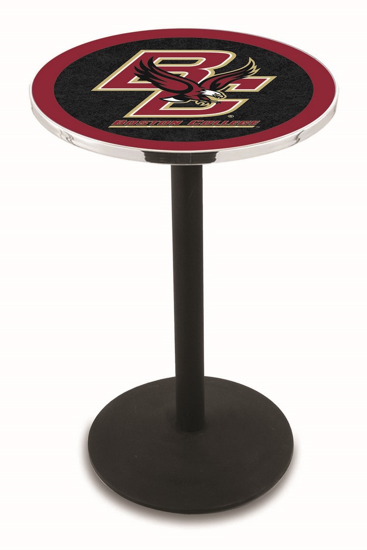 Boston College Eagles (L214) 36" Tall Logo Pub Table by Holland Bar Stool Company (with Black Wrinkle Base and 28&q