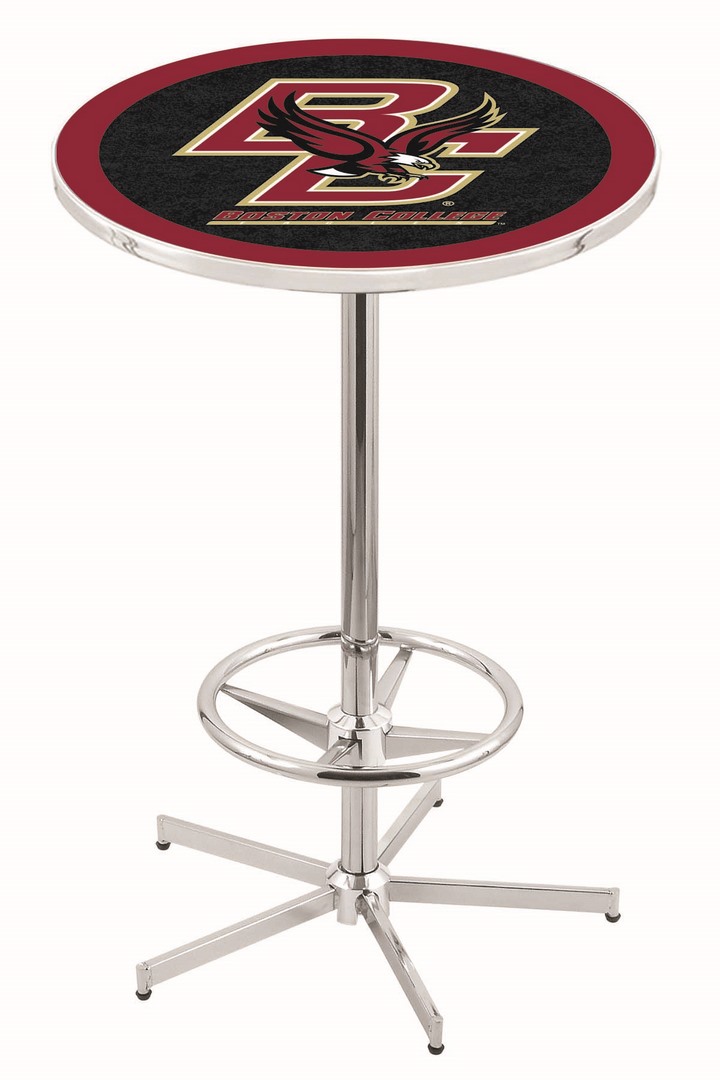 Boston College Eagles (L216) 42" Tall Logo Pub Table by Holland Bar Stool Company (with Chrome Base and 28" Ta