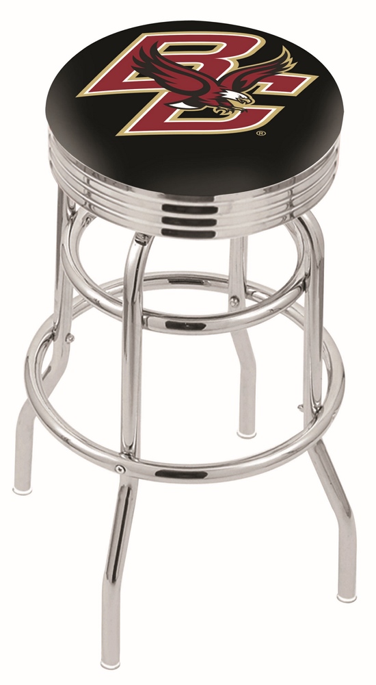 Boston College Eagles (L7C3C) 30" Tall Logo Bar Stool by Holland Bar Stool Company (with Double Ring Swivel Chrome 
