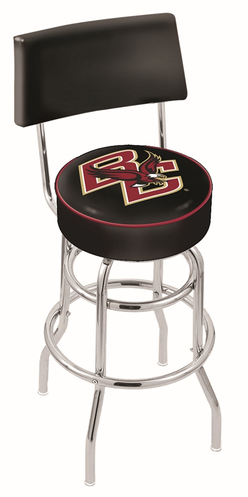 Boston College Eagles (L7C4) 25" Tall Logo Bar Stool by Holland Bar Stool Company (with Double Ring Swivel Chrome B