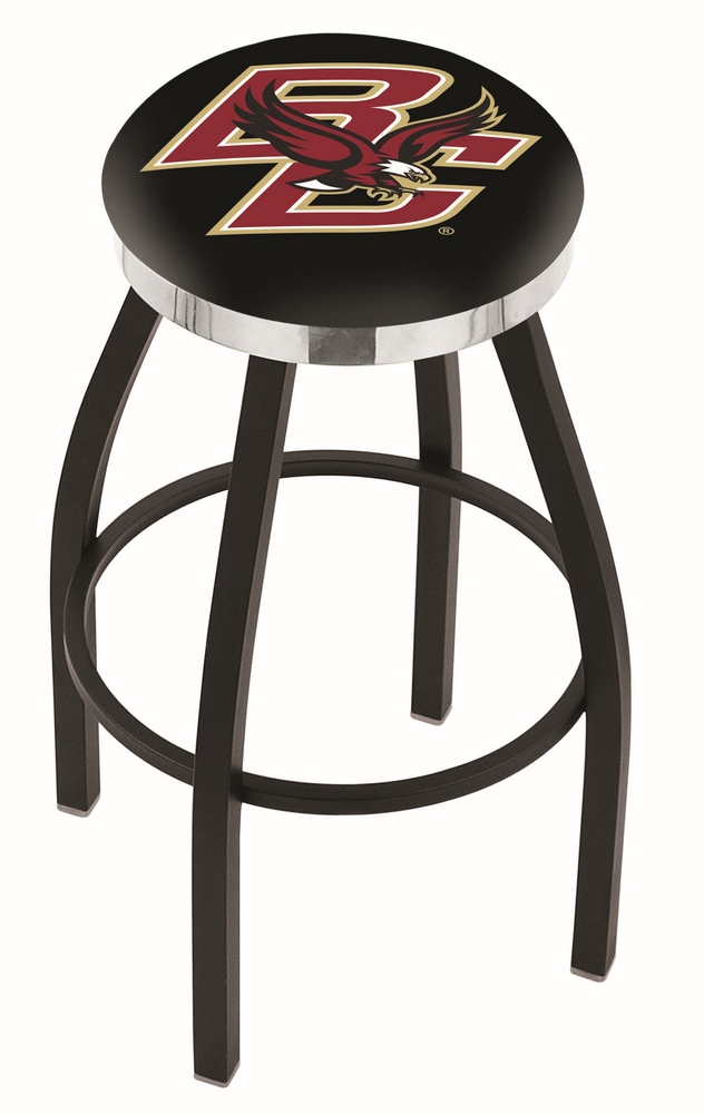 Boston College Eagles (L8B2C) 30" Tall Logo Bar Stool by Holland Bar Stool Company (with Single Ring Swivel Black S