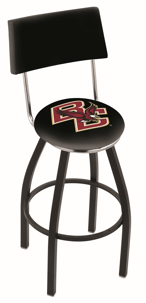 Boston College Eagles (L8B4) 25" Tall Logo Bar Stool by Holland Bar Stool Company (with Single Ring Swivel Black So