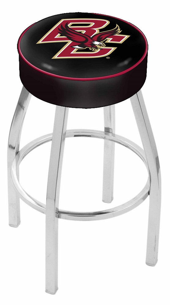 Boston College Eagles (L8C1) 30" Tall Logo Bar Stool by Holland Bar Stool Company (with Single Ring Swivel Chrome S