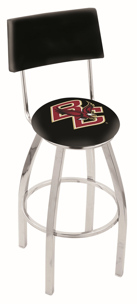 Boston College Eagles (L8C4) 30" Tall Logo Bar Stool by Holland Bar Stool Company (with Single Ring Swivel Chrome S