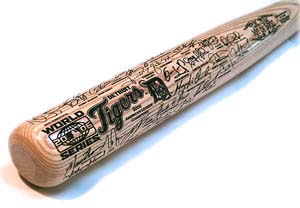 Detroit Tigers 2006 American League Champions Limited Edition Team Signature Bat