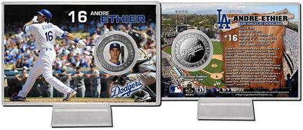 Andre Ethier Silver Coin Card from The Highland Mint