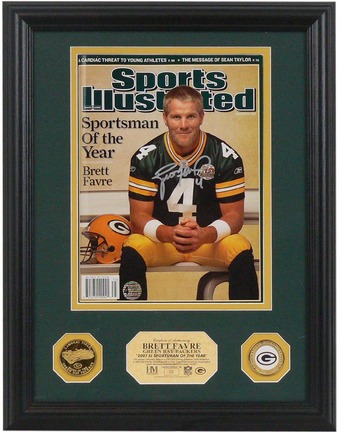 Brett Favre Autographed "2007 Sportsman of the Year" Sports Illustrated Framed 8" x 10" Photograph a