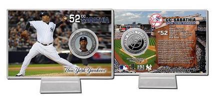 CC Sabathia Silver Coin Card from The Highland Mint