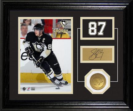 Sidney Crosby Player Pride Desk Top Framed 10" x 12" Photograph and Medallion Set from The Highland Mint