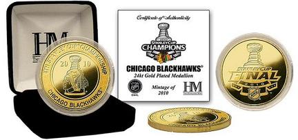 Chicago Blackhawks 2010 Stanley Cup Champions 24KT Gold Coin from The Highland Mint