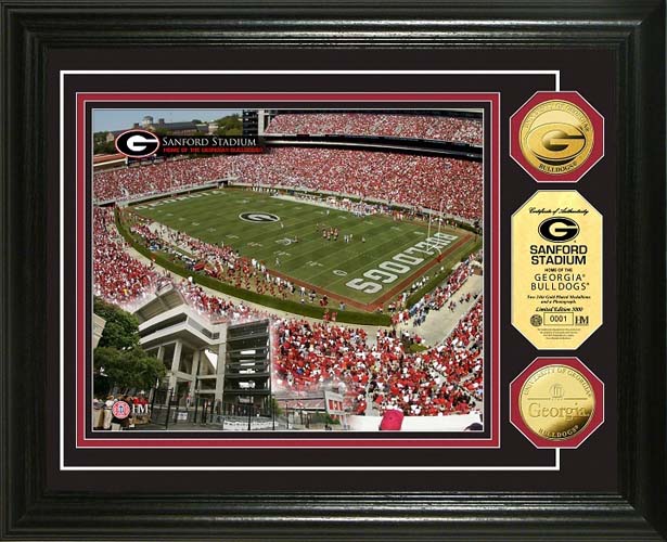 Georgia Bulldogs Sanford Stadium Framed 8" x 10" Photograph and Medallion Set from The Highland Mint