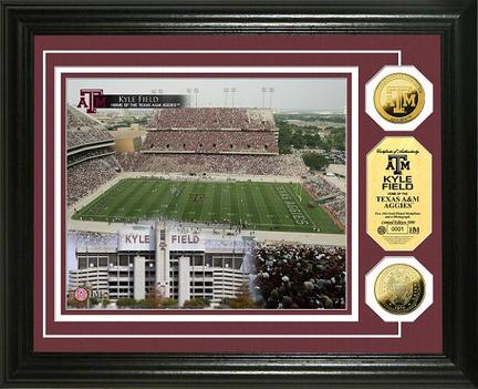 Texas A & M Aggies Kyle Field Framed 8" x 10" Photograph and Medallion Set from The Highland Mint