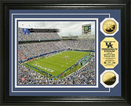 Kentucky Wildcats Commonwealth Stadium Framed 8" x 10" Photograph and Medallion Set from The Highland Mint