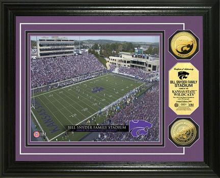 Kansas State Wildcats Bill Snyder Family Stadium Framed 8" x 10" Photograph and Medallion Set from The Highlan
