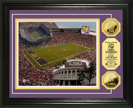 Louisiana State (LSU) Tigers Stadium Framed 8" x 10" Photograph and Medallion Set from The Highland Mint