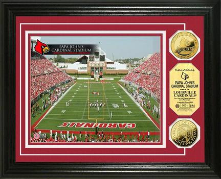 Louisville Cardinals Papa John’s Cardinal Stadium Framed 8" x 10" Photograph and Medallion Set from The High