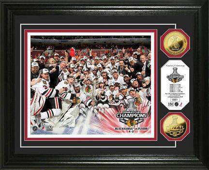 Chicago Blackhawks 2010 Stanley Cup Champions Celebration Framed 8" x 10" Photograph and Medallion Set from Th