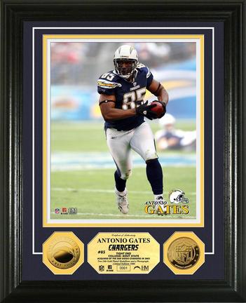 Antonio Gates 2010 Framed 8" x 10" Photograph and Medallion Set from The Highland Mint