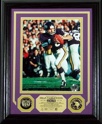 Fran Tarkenton 8" x 10" Framed Photograph and Medallion Set from The Highland Mint