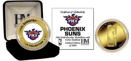 Phoenix Suns 24KT Gold and Color Team Logo Coin Collection from The Highland Mint