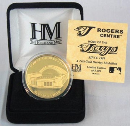 Rogers Centre 24KT Gold Commemorative Coin from The Highland Mint