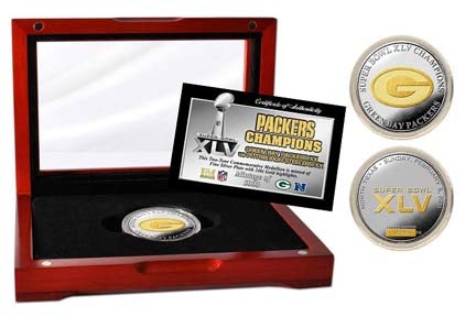 Green Bay Packers Super Bowl XLV Champions Two-Tone Coin from The Highland Mint