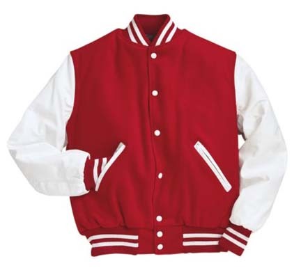 Varsity Wool with Leather Sleeves Jacket From Holloway Sportswear - TALL Size (4X-Large)
