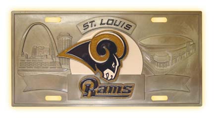 St. Louis Rams Official License Plate Cover