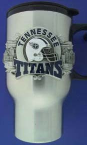 Tennessee Titans NFL Pewter Stainless Steel Travel Mug