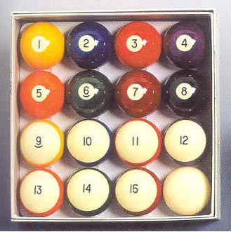 2 1/4" "Aramith Crown Style" Belgian Aramith Standard Billiard Ball Set (16 Ball Set) from Imperial Inter