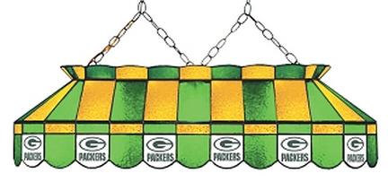 Green Bay Packers NFL Licensed 40" Rectangular Stained Glass Lamp from Imperial International