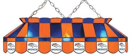 Denver Broncos NFL Licensed 40" Rectangular Stained Glass Lamp from Imperial International